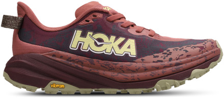 HOKA Speedgoat 6 Sneakers Dames - Rood - Maat 38 - Mesh/Synthetisch Red