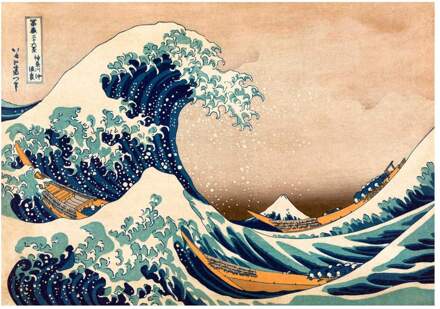 Hokusai The Great Wave Off Kanagawa Reproduction Vlies Fotobehang 200x140cm