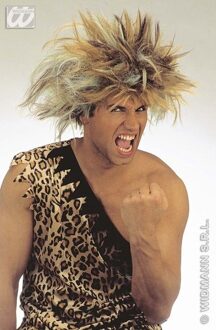 Holbewoner wild man Pruik Bruin - Kastanje