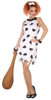 Holbewoonster Wilma - verkleed kostuum dames - carnavalskleding - voordelig geprijsd M/L (38-40)