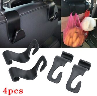 Holder Car seat hook Black Interior Accessories Auto 4pcs Set Storage Bag