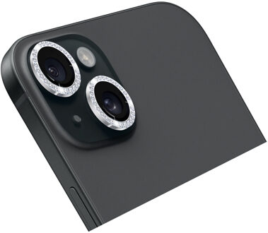 Holdit Camera Lens Protector Glitter voor de Apple iPhone 14 / 14 Plus - Silver Zilver