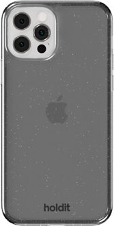 Holdit Glitter Case voor de Apple iPhone 12 (Pro) - Zwart