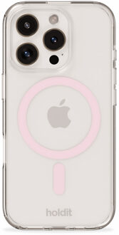Holdit MagSafe Case voor de Apple iPhone 16 - Transparent / Pink Roze
