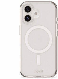 Holdit MagSafe Case voor de Apple iPhone 16 - Transparent / White Wit