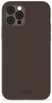 Holdit Silicone Case voor de Apple iPhone 12 (Pro) - Chocolate Bruin