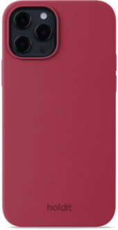 Holdit Silicone Case voor de Apple iPhone 12 (Pro) - Red Velvet Donkerrood