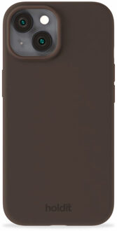 Holdit Silicone Case voor de Apple iPhone 14 / 13 - Chocolate Bruin