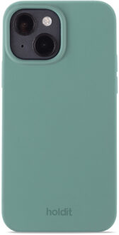 Holdit Silicone Case voor de Apple iPhone 14 / 13 - Moss Green Groen