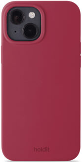 Holdit Silicone Case voor de Apple iPhone 14 / 13 - Red Velvet Donkerrood