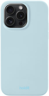 Holdit Silicone Case voor de Apple iPhone 14 Pro Max - Mineral Blue Lichtblauw