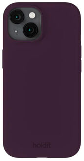 Holdit Silicone Case voor de Apple iPhone 15 - Deep Plum Paars