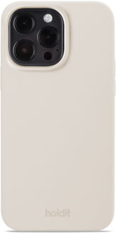 Holdit Silicone Case voor de Apple iPhone 15 Pro Max - Light Beige
