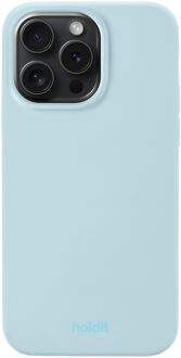 Holdit Silicone Case voor de Apple iPhone 15 Pro Max - Mineral Blue Lichtblauw