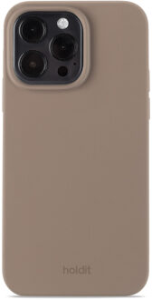 Holdit Silicone Case voor de Apple iPhone 15 Pro Max - Mocha Brown Bruin
