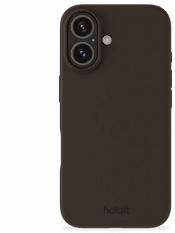 Holdit Silicone Case voor de Apple iPhone 16 - Chocolate Bruin