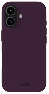 Holdit Silicone Case voor de Apple iPhone 16 - Deep Plum Paars