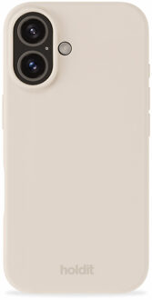 Holdit Silicone Case voor de Apple iPhone 16 - Light Beige