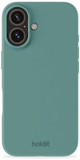 Holdit Silicone Case voor de Apple iPhone 16 - Moss Green Groen
