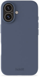 Holdit Silicone Case voor de Apple iPhone 16 - Pacific Blue Donkerblauw