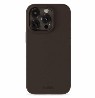 Holdit Silicone Case voor de Apple iPhone 16 Pro - Chocolate Bruin