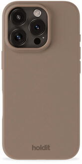 Holdit Silicone Case voor de Apple iPhone 16 Pro Max - Mocha Brown Bruin