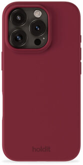 Holdit Silicone Case voor de Apple iPhone 16 Pro Max - Red Velvet Donkerrood