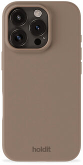 Holdit Silicone Case voor de Apple iPhone 16 Pro - Mocha Brown Bruin