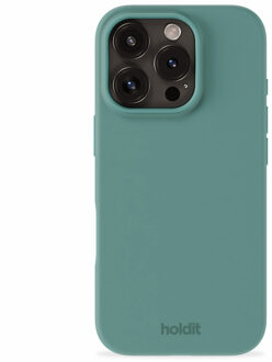 Holdit Silicone Case voor de Apple iPhone 16 Pro - Moss Green Groen