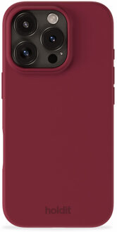 Holdit Silicone Case voor de Apple iPhone 16 Pro - Red Velvet Donkerrood
