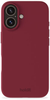 Holdit Silicone Case voor de Apple iPhone 16 - Red Velvet Donkerrood