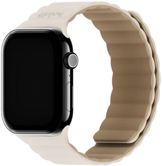 Holdit Siliconen bandje magneet voor de Apple Watch | 38/40/41/42 mm - Light Beige / Beige - 42 mm