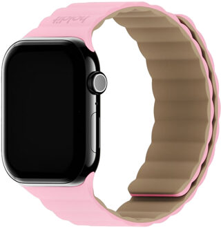 Holdit Siliconen bandje magneet voor de Apple Watch | 38/40/41/42 mm - Pink / Beige Roze - 42 mm