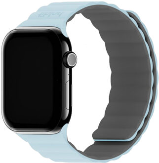 Holdit Siliconen bandje magneet voor de Apple Watch | 44/45/46/49 mm - Mineral Blue / Grey Blauw - 49 mm
