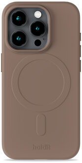 Holdit Soft MagSafe Case voor de Apple iPhone 15 Pro - Mocha Brown Bruin
