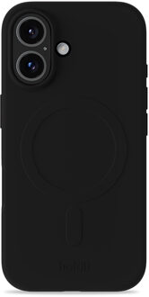 Holdit Soft MagSafe Case voor de Apple iPhone 16 - Black Zwart