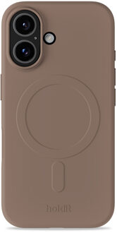 Holdit Soft MagSafe Case voor de Apple iPhone 16 - Mocha Brown Bruin
