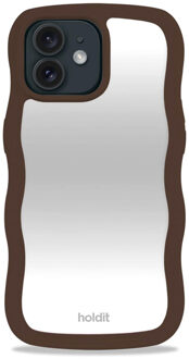 Holdit Wavy Case voor de Apple iPhone 12 (Pro) - Chocolate Mirror Bruin