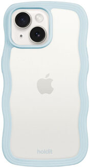 Holdit Wavy Case voor de Apple iPhone 13/14/15/16e - Mineral Blue Lichtblauw