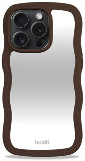 Holdit Wavy Case voor de Apple iPhone 15 Pro - Chocolate Mirror Bruin