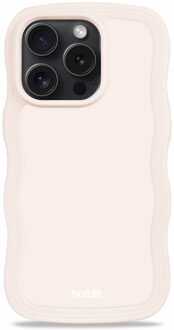 Holdit Wavy Case voor de Apple iPhone 15 Pro - Light Beige
