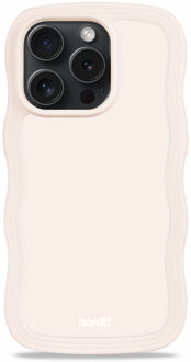 Holdit Wavy Case voor de Apple iPhone 15 Pro Max - Light Beige