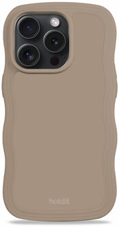 Holdit Wavy Case voor de Apple iPhone 15 Pro Max - Mocha Brown Bruin