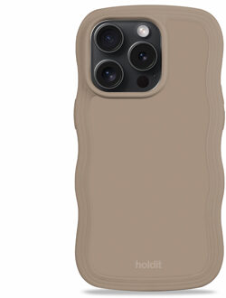 Holdit Wavy Case voor de Apple iPhone 15 Pro - Mocha Brown Bruin