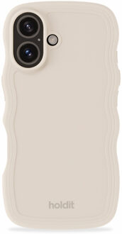 Holdit Wavy Case voor de Apple iPhone 16 Plus - Light Beige