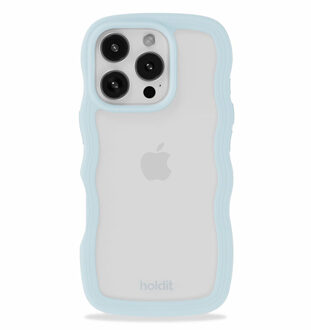 Holdit Wavy Case voor de Apple iPhone 16 Pro Max - Mineral Blue Lichtblauw