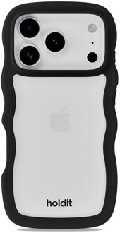Holdit Wavy Case voor de Apple iPhone 17 Pro Max - Black / Transparent Zwart