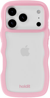 Holdit Wavy Case voor de Apple iPhone 17 Pro Max - Transparent / Pink Roze
