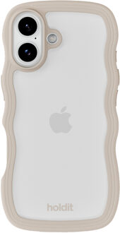 Holdit Wavy Case voor de Apple iPhone 17 - Transparent / Light Beige