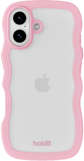 Holdit Wavy Case voor de Apple iPhone 17 - Transparent / Pink Roze